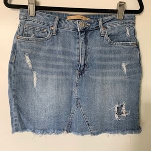 Joe’s Distressed Mini Jean Skirt